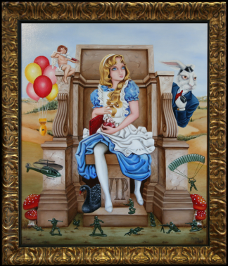 Michelangelo's Alice Oil Painting by Vivian Leila Campillo