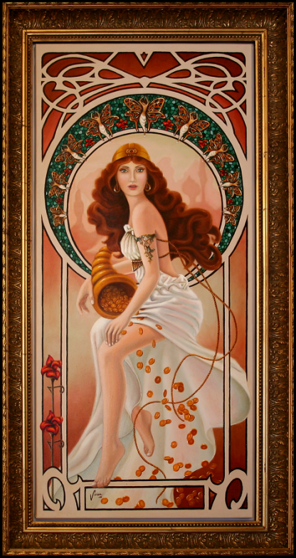 Art Nouveau portrait by Vivian Leila Campillo