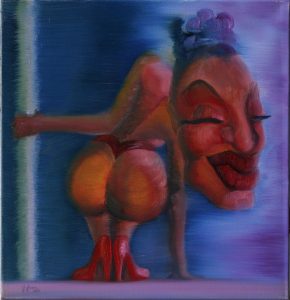 Stripper Oil Painting by Vivian Leila Campillo