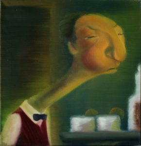 Bar man Oil Painting by Vivian Leila Campillo