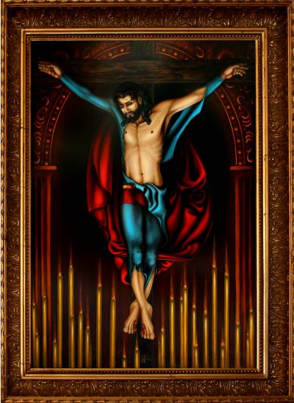 Superman Crucified Oil Painting by Vivian Campillo