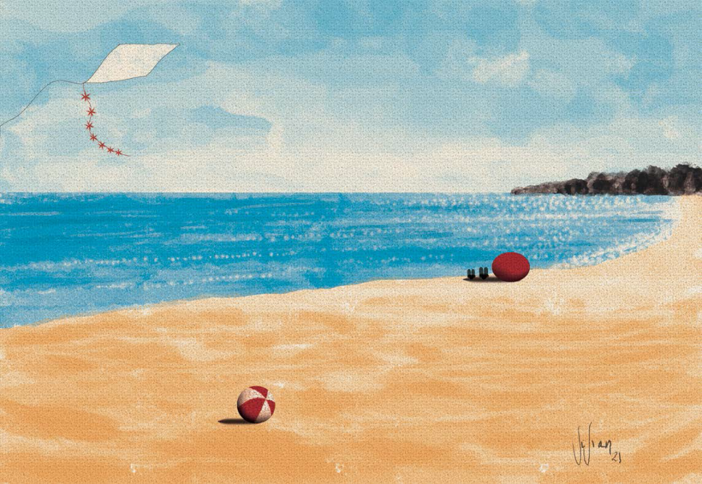Beach Day Illustration by Vivian Leila Campillo